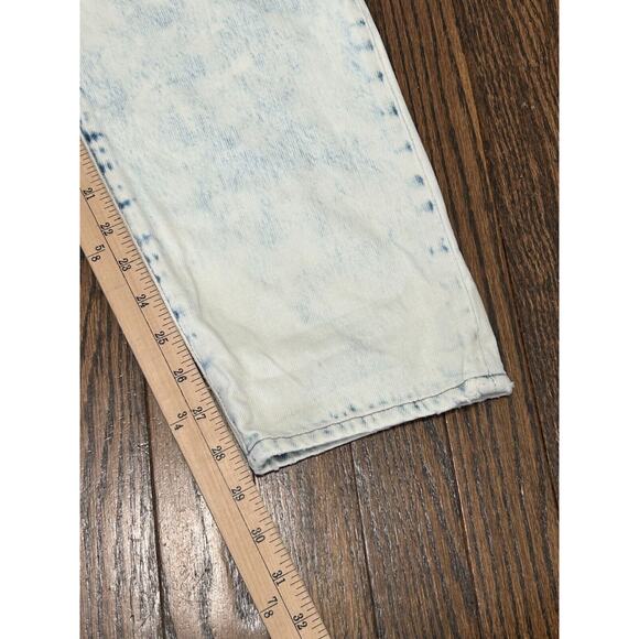 PISTOLA Jeans Womens 27 Blue Acid Wash Straight Leg Fold Over Waist 90s NWT - Picture 3 of 11